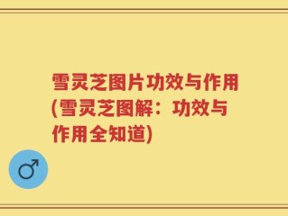 雪灵芝图片功效与作用(雪灵芝图解：功效与作用全知道)