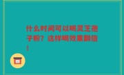 什么时间可以喝灵芝孢子粉？这样喝效果翻倍！