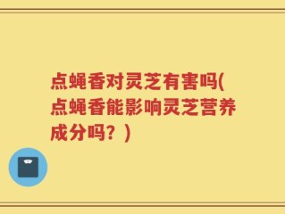 点蝇香对灵芝有害吗(点蝇香能影响灵芝营养成分吗？)