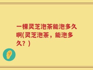 一棵灵芝泡茶能泡多久啊(灵芝泡茶，能泡多久？)