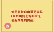 仙芝谷长白山灵芝李总(长白山仙芝谷的灵芝引起李总的兴趣)