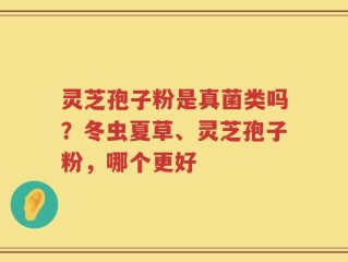 灵芝孢子粉是真菌类吗？冬虫夏草、灵芝孢子粉，哪个更好