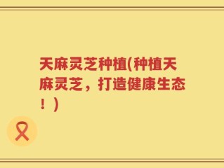 天麻灵芝种植(种植天麻灵芝，打造健康生态！)