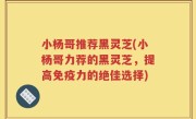 小杨哥推荐黑灵芝(小杨哥力荐的黑灵芝，提高免疫力的绝佳选择)