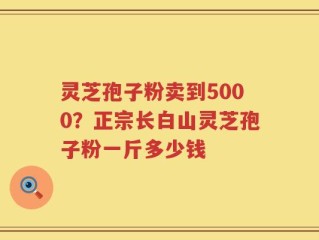 灵芝孢子粉卖到5000？正宗长白山灵芝孢子粉一斤多少钱