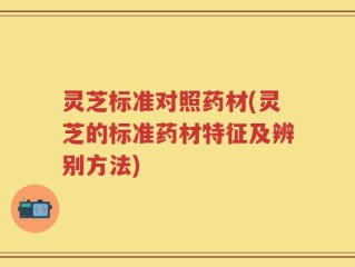 灵芝标准对照药材(灵芝的标准药材特征及辨别方法)