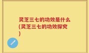 灵芝三七的功效是什么(灵芝三七的功效探究)