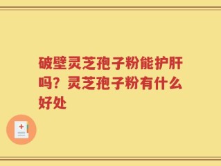 破壁灵芝孢子粉能护肝吗？灵芝孢子粉有什么好处
