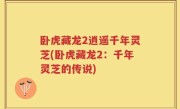 卧虎藏龙2逍遥千年灵芝(卧虎藏龙2：千年灵芝的传说)