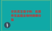 华农灵芝孢子粉:优质养生品蕴含独特健康价值