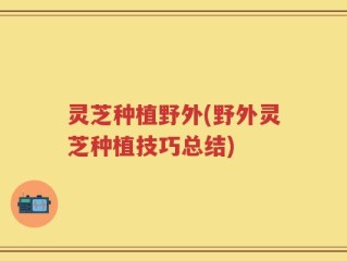 灵芝种植野外(野外灵芝种植技巧总结)