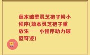 蕴本破壁灵芝孢子粉小程序(蕴本灵芝孢子重放生──小程序助力破壁奇迹)
