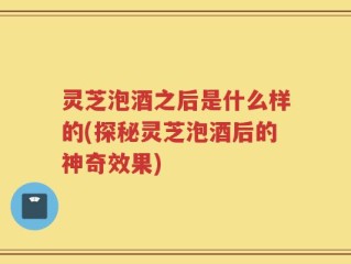 灵芝泡酒之后是什么样的(探秘灵芝泡酒后的神奇效果)