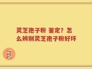 灵芝孢子粉 鉴定？怎么辨别灵芝孢子粉好坏