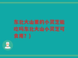 东北大山里的小灵芝能吃吗东北大山小灵芝可食用？)
