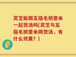 灵芝能跟五指毛桃薏米一起煲汤吗(灵芝与五指毛桃薏米同煲汤，有什么效果？)