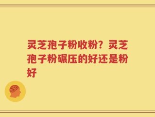 灵芝孢子粉收粉？灵芝孢子粉碾压的好还是粉好