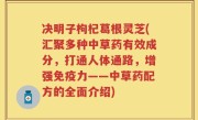 决明子枸杞葛根灵芝(汇聚多种中草药有效成分，打通人体通路，增强免疫力——中草药配方的全面介绍)