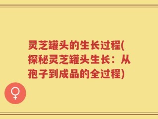 灵芝罐头的生长过程(探秘灵芝罐头生长：从孢子到成品的全过程)