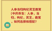 人参当归枸杞灵芝鹿茸(中药养生：人参，当归，枸杞，灵芝，鹿茸，如何选择和搭配？