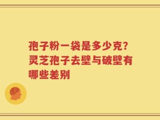 孢子粉一袋是多少克？灵芝孢子去壁与破壁有哪些差别