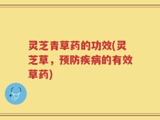 灵芝青草药的功效(灵芝草，预防疾病的有效草药)