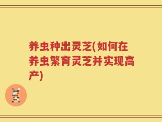 养虫种出灵芝(如何在养虫繁育灵芝并实现高产)