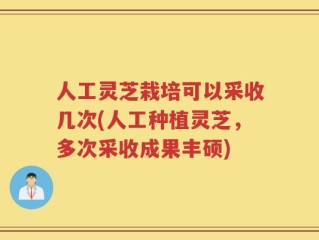 人工灵芝栽培可以采收几次(人工种植灵芝，多次采收成果丰硕)