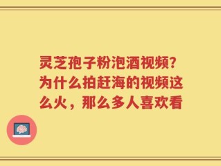 灵芝孢子粉泡酒视频？为什么拍赶海的视频这么火，那么多人喜欢看