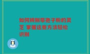 如何辨别带孢子粉的灵芝 掌握这些方法轻松识别