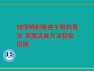如何辨别带孢子粉的灵芝 掌握这些方法轻松识别