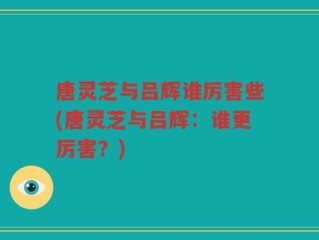 唐灵芝与吕辉谁厉害些(唐灵芝与吕辉：谁更厉害？)