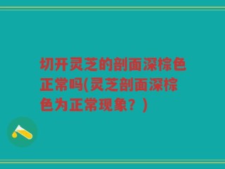 切开灵芝的剖面深棕色正常吗(灵芝剖面深棕色为正常现象？)
