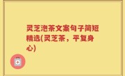 灵芝泡茶文案句子简短精选(灵芝茶，平复身心)