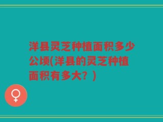 洋县灵芝种植面积多少公顷(洋县的灵芝种植面积有多大？)