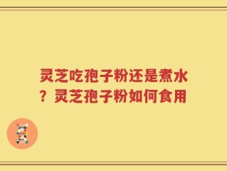 灵芝吃孢子粉还是煮水？灵芝孢子粉如何食用