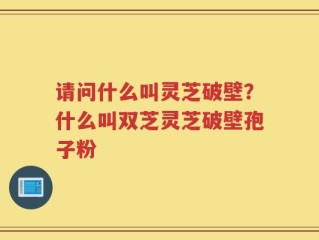 请问什么叫灵芝破壁？什么叫双芝灵芝破壁孢子粉