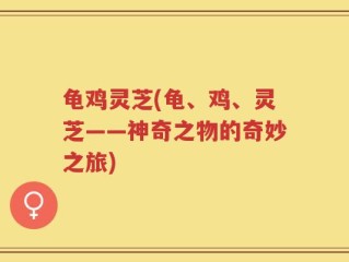 龟鸡灵芝(龟、鸡、灵芝——神奇之物的奇妙之旅)