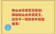 阳山水帘洞灵芝探店(探秘阳山水帘洞灵芝，给你不一样的世外桃源盛景)