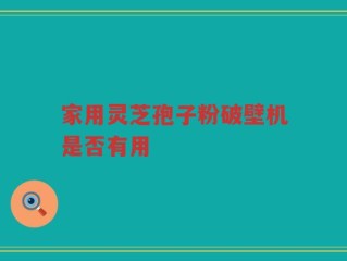 家用灵芝孢子粉破壁机是否有用