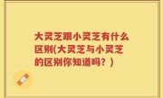 大灵芝跟小灵芝有什么区别(大灵芝与小灵芝的区别你知道吗？)