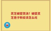 灵芝破壁煲汤？破壁灵芝孢子粉应该怎么吃