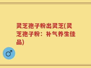 灵芝孢子粉出灵芝(灵芝孢子粉：补气养生佳品)