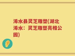 浠水县灵芝雕塑(湖北浠水：灵芝雕塑亮相公园)