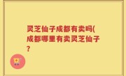 灵芝仙子成都有卖吗(成都哪里有卖灵芝仙子？
