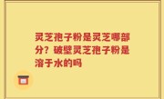 灵芝孢子粉是灵芝哪部分？破壁灵芝孢子粉是溶于水的吗