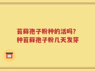 苔藓孢子粉种的活吗？种苔藓孢子粉几天发芽