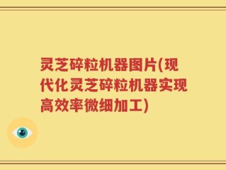 灵芝碎粒机器图片(现代化灵芝碎粒机器实现高效率微细加工)