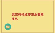 灵芝枸杞红枣泡水要煮多久