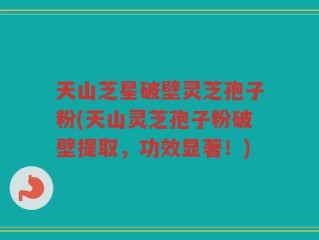 天山芝星破壁灵芝孢子粉(天山灵芝孢子粉破壁提取，功效显著！)